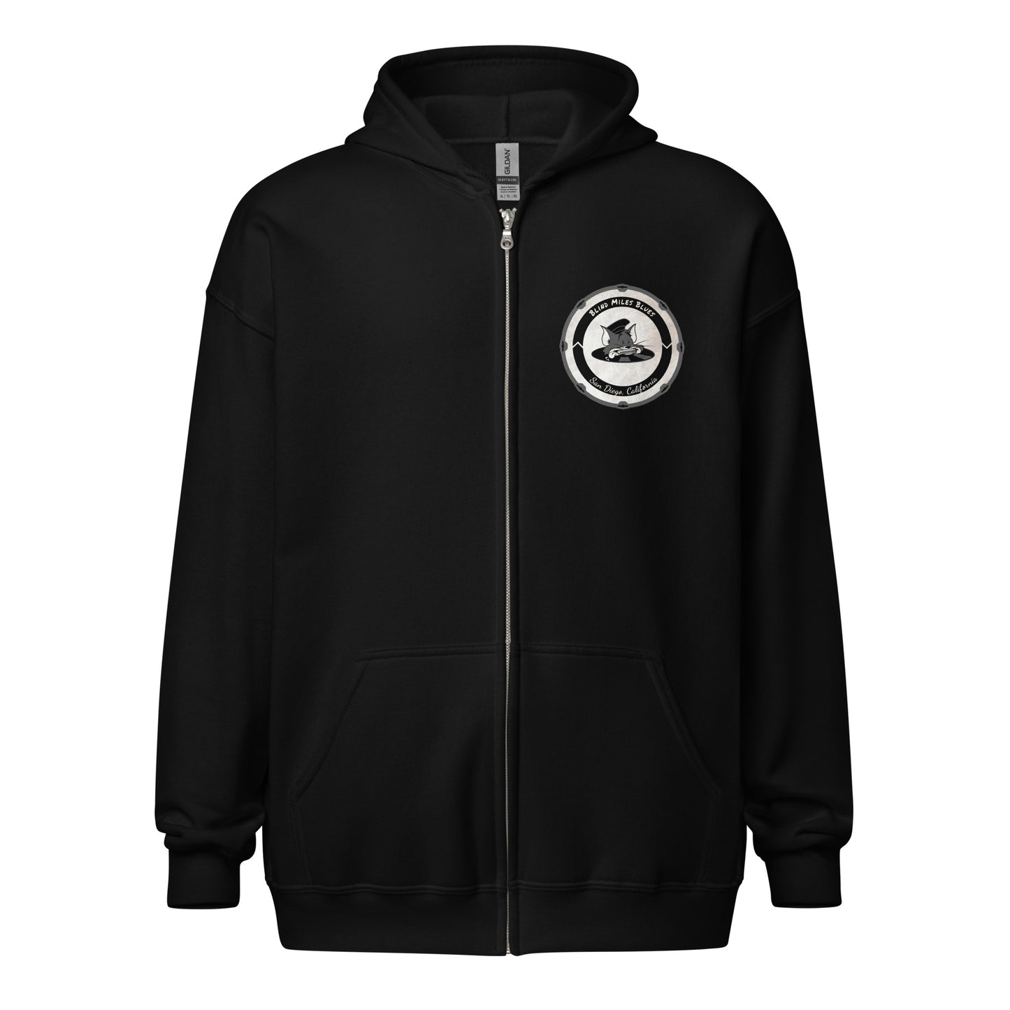 Blind Miles Blues - "Cat Kick Drum" Zip Hoodie